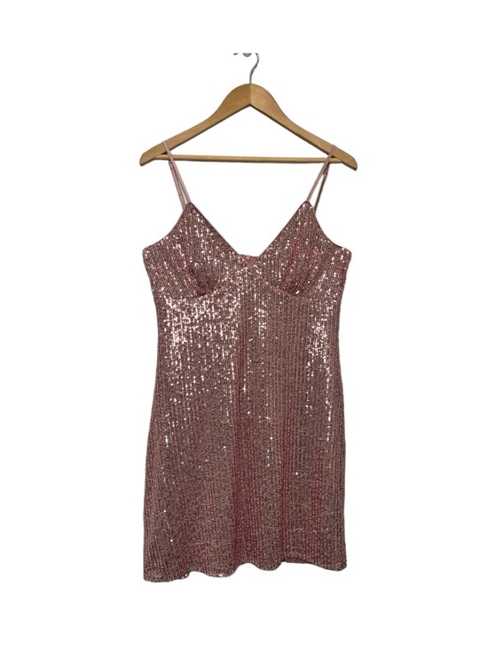 Lulus Dresses & Skirts - Lulu's Rose Pink Sequin Mini Slip Dress